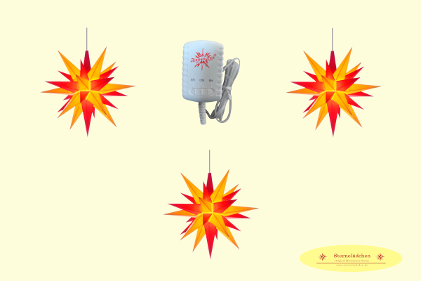 Sterne-Set A1e gelb/rot