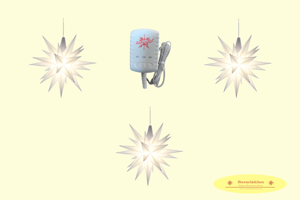 Sterne-Set A1e weiß