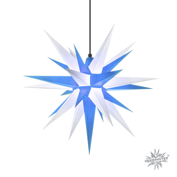 Herrnhuter Stern A7 weiß/blau