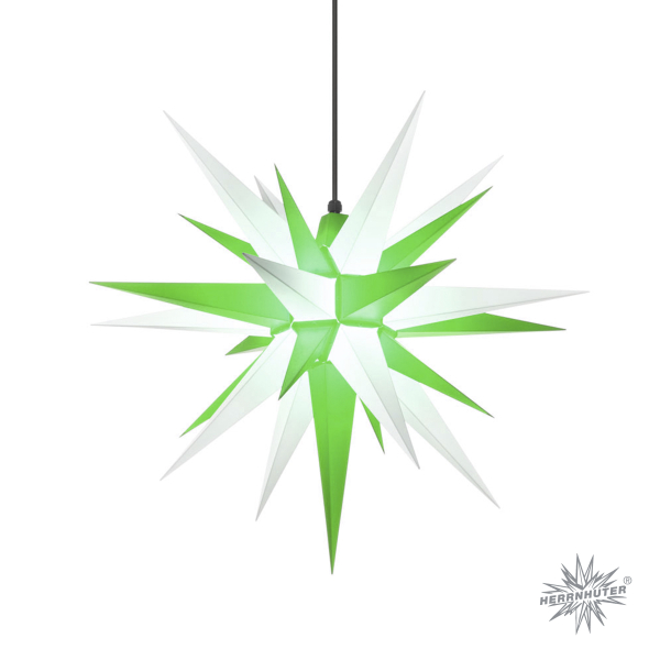 Herrnhuter Stern A7 weiß/grün
