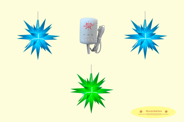 Sterne-Set A1e blau/grün/blau