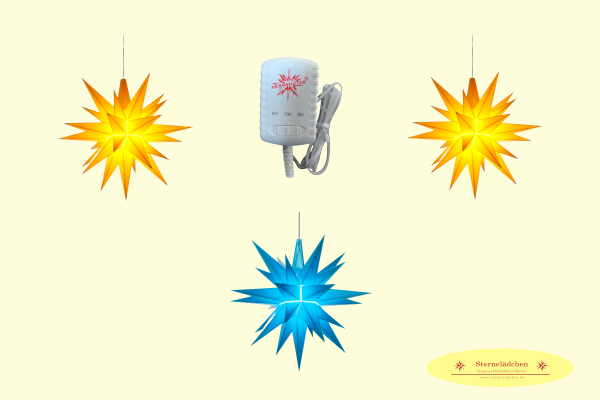 Sterne-Set A1e gelb/blau/gelb