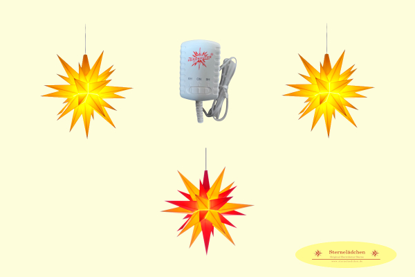 Sterne-Set A1e gelb/gelb-rot/gelb