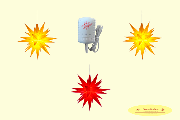 Sterne-Set A1e gelb/rot/gelb