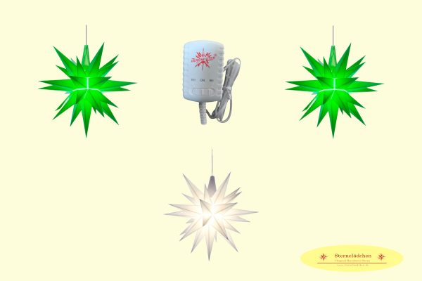 Sterne-Set A1e grün/weiß/grün