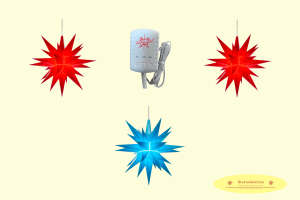 Sterne-Set A1e rot/blau/rot