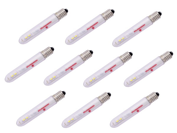 10er Set LED-Schaftkerze kaltweiß