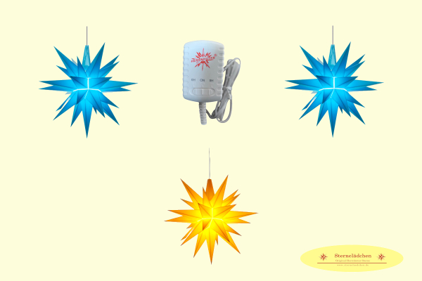 Sterne-Set A1e blau/gelb/blau