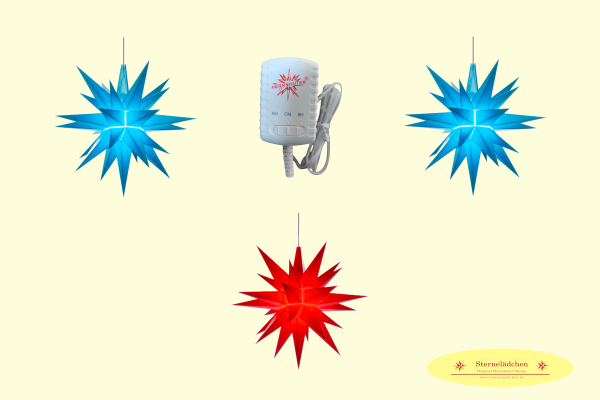 Sterne-Set A1e blau/rot/blau
