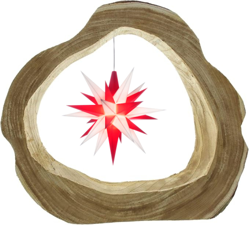 Herrnhuter Stern A1e im Holzring
