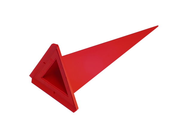 Einzelzacke für A13-Stern, Dreieck, rot