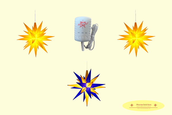 Sterne-Set A1e gelb/gelb-blau/gelb