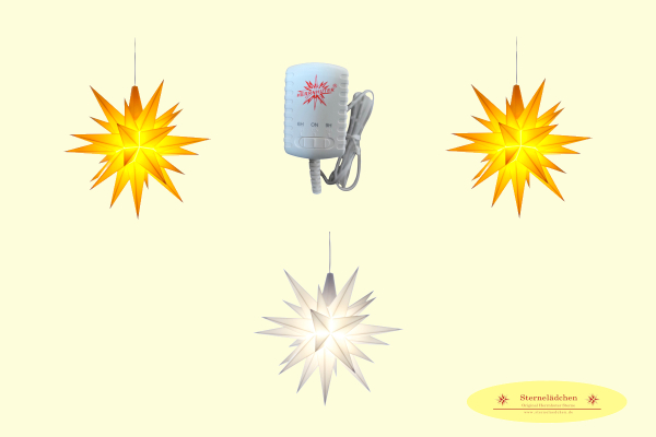 Sterne-Set A1e gelb/weiß/gelb