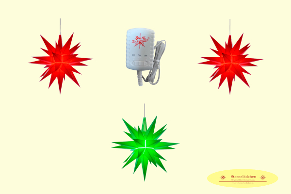 Sterne-Set A1e rot/grün/rot