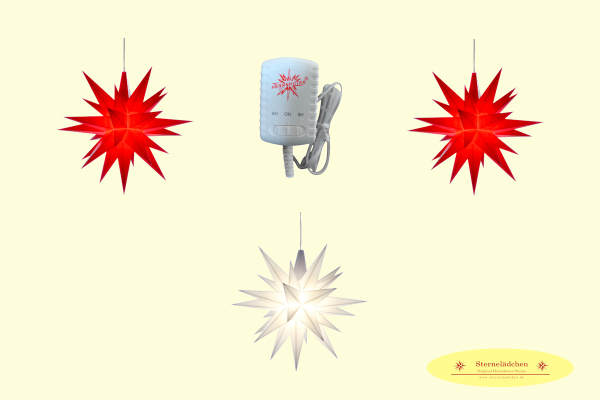 Sterne-Set A1e rot/weiß/rot