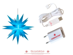 Herrnhuter Stern A1e blau + USB