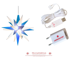 Herrnhuter Stern A1e weiß/blau + USB