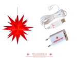 Herrnhuter Stern A1e rot + USB